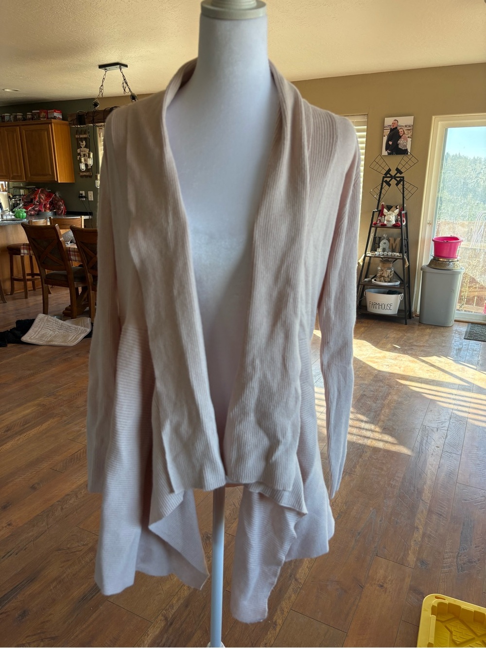 Petal & Pup Blush Open-Front Waterfall Cardigan